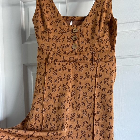 Floral Print Sleeveless Maxi Dress - Brown - Picture 9 of 13